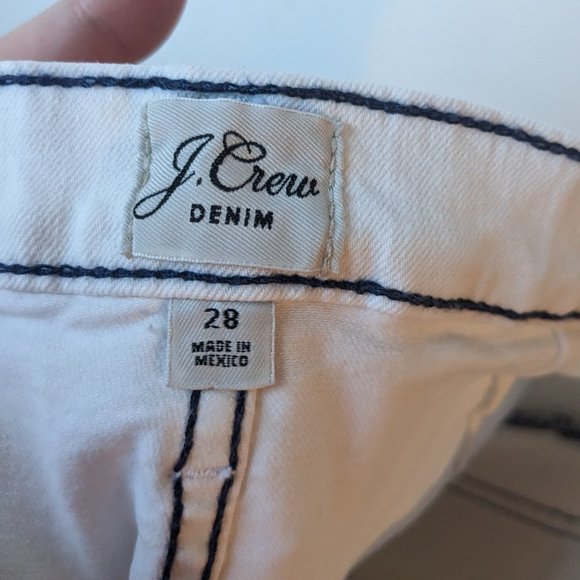 J. Crew White Denim Button Up Jean Pencil Midi Skirt Size 28 - Picture 3 of 9